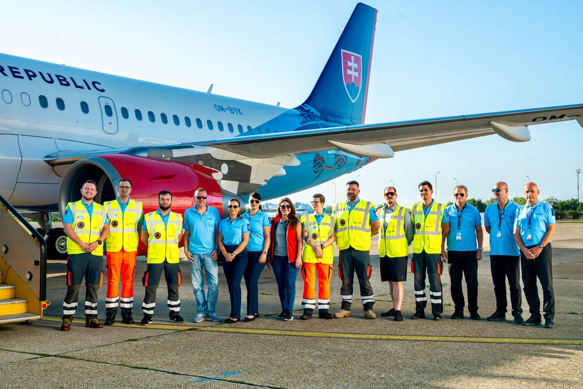 SLOVAKIAinEU's tweet photo. ✈️ Slovakia 🇸🇰 successfully evacuated 7 oncologically ill children &amp; their 16 companions from #Gaza, providing a special flight Eilat 🇮🇱 - Brussels 🇧🇪

This 7th #MEDEVAC under the #EUCivilProtection Mechanism 🇪🇺 took 19 hours &amp; was one of the most challenging yet.

#EUsolidarity https://t.co/CNIyppuBB6