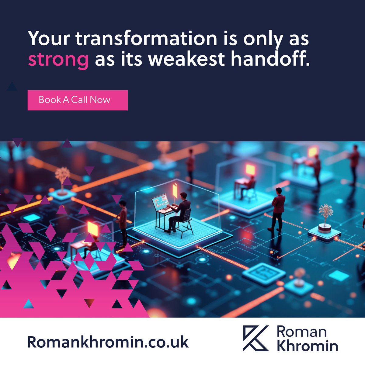 romankhromin's tweet image. Your transformation is only as strong as its weakest handoff. 

🔄 Ensure seamless delivery by stress-testing operating models, governance, and team alignment. 

Explore more: romankhromin.com 

#ExecutionDiscipline #ERPDelivery #DigitalAssurance #TransformationDesign