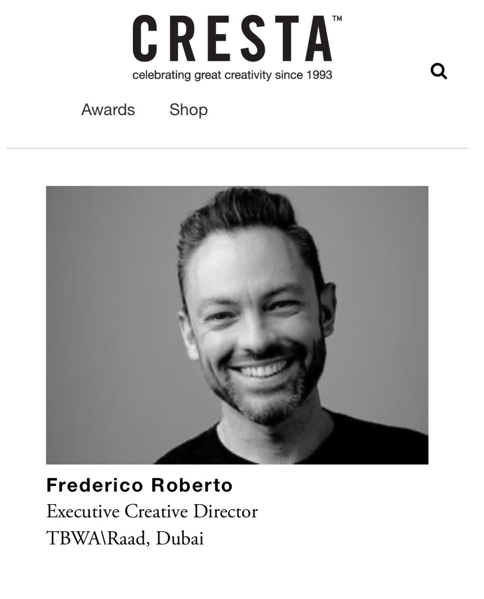 Delighted to return to judging duties at the <a href="/CrestaAwards/">Cresta Awards</a> , upholding our industry’s Creative Standards at an exciting, crossroads times for all us. Thank you Lewis Blackwell for having me!