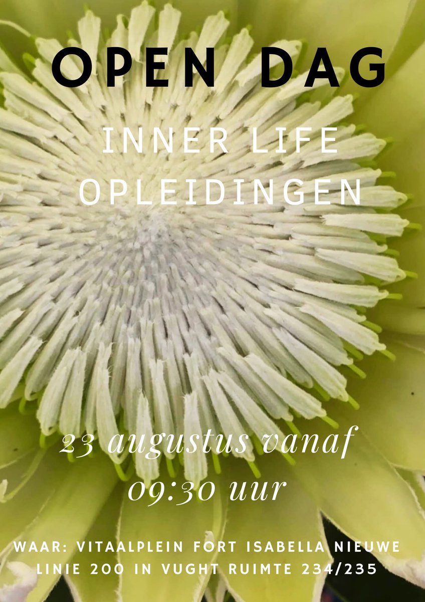 Kom je ook op 23 augustus? Heel hartelijk welkom innerlifeopleidingen.nl