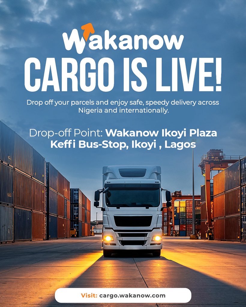 Wakanow Cargo is Live!

For fast and hassle-free delivery, book your shipment now at cargo.wakanow.com.

Drop-off location: Wakanow Ikoyi Plaza, Keffi Bus Stop, Ikoyi, Lagos.

Let’s Go!

#wakanow #wakanowcargo #cargo