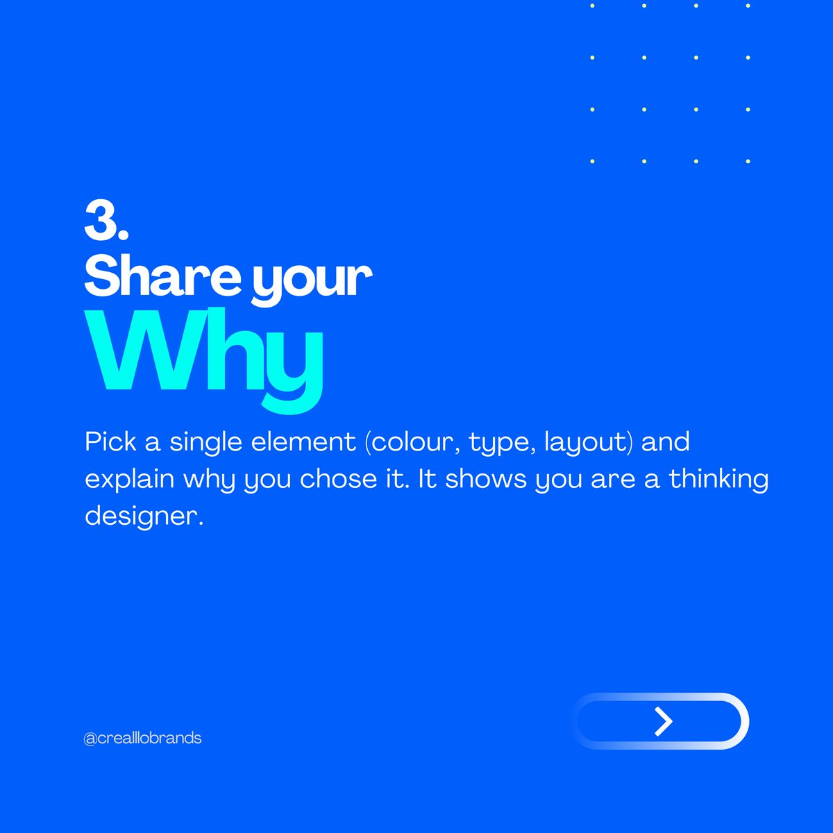 crealllo's tweet photo. If you're a designer and don't know what to post, this is for you👇

Here are 5 ways to post as a designer without waiting for perfect mockups or finished projects.

PART 1 https://t.co/VtrieHY7pC