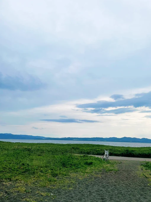 サロマ湖でレンタサイクルとホタテバーガー
