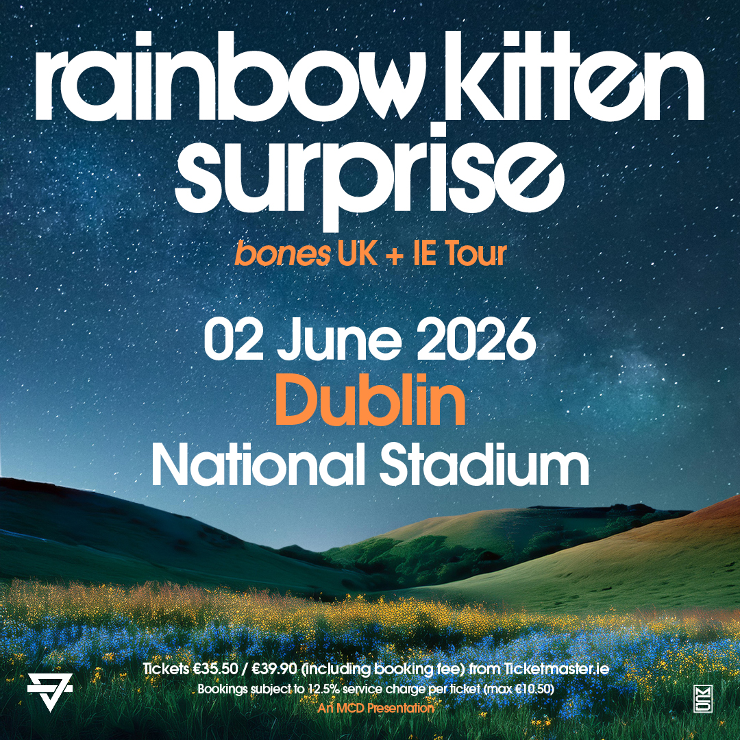 Ticketmaster Ireland (@ticketmasterire) on Twitter photo ๐ Ahead of the release of their new album 'bones', Rainbow Kitten Surprise (<a href="/RKSBandOfficial/">Rainbow Kitten Surprise</a>) come to <a href="/NationalStad/">National Stadium</a>, Dublin on 2 June 2026.
๐ซ Tickets on sale Friday 22 August at 10am bit.ly/4mKzgRX ๐ Ahead of the release of their new album 'bones', Rainbow Kitten Surprise (<a href="/RKSBandOfficial/">Rainbow Kitten Surprise</a>) come to <a href="/NationalStad/">National Stadium</a>, Dublin on 2 June 2026.
๐ซ Tickets on sale Friday 22 August at 10am bit.ly/4mKzgRX