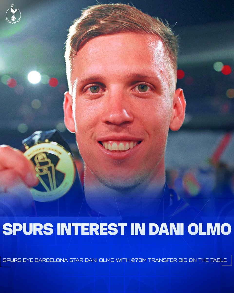 thfcrealm's tweet photo. ⚪️🚨mixed reports that this may be a backup if Eze was to fall through, but also seeing rumours that this is “in addition” to Eze…

🇪🇸🤍Would you like to see Dani Olmo at Spurs?

"fichajes" on X!

Enjoying the content? Please like the post and follow the page! 🤝

#thfcrealm https://t.co/7yAu5dRQxb