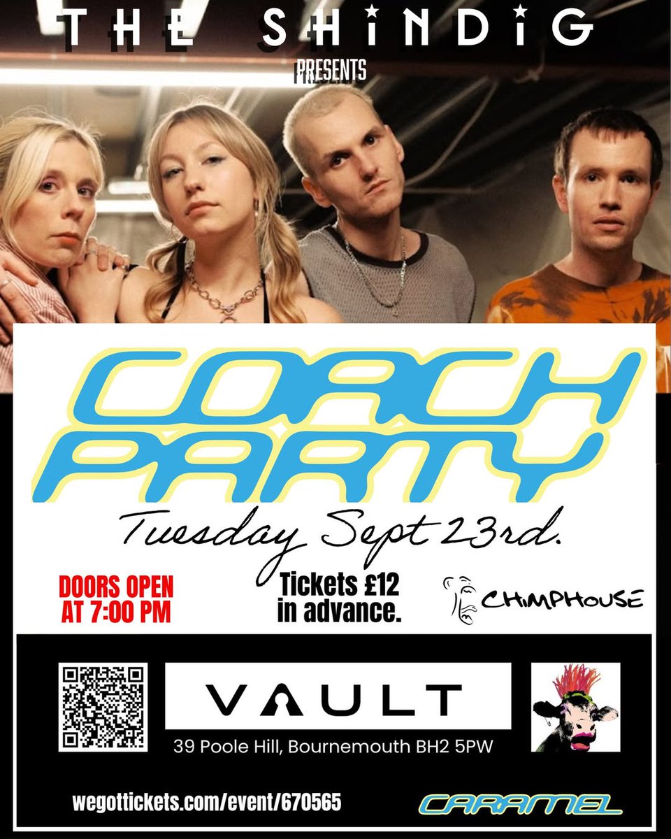 Chimphouse (@chimphouseband) on Twitter photo We're really excited to announce that we're supporting <a href="/wearecoachparty/">π€ Coach Party π€</a> at The Vault (formerly The Winchester / Bar Tonka) in Bournemouth on 23rd September as part of the Arts by the Sea Festival Fringe π₯ We're really excited to announce that we're supporting <a href="/wearecoachparty/">π€ Coach Party π€</a> at The Vault (formerly The Winchester / Bar Tonka) in Bournemouth on 23rd September as part of the Arts by the Sea Festival Fringe π₯