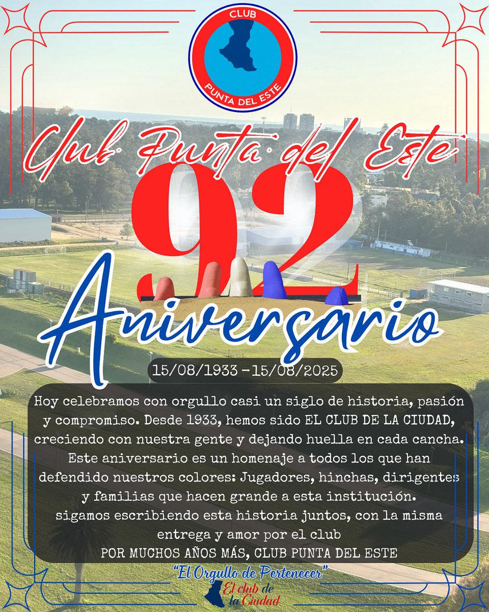 EsteCcdpunta's tweet photo. 92 años siendo el Club de la Ciudad 🏟️✨ https://t.co/vgdqSBfVLv