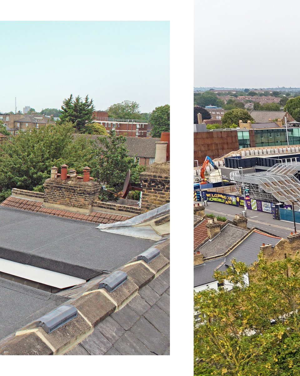 Rebuilt the leaking dormer roofs on Park Lane with new falls, OSB deck, felt system, fascias &amp; gutters, watertight and ready just in time for the Premier League’s return… we make sure the defence is tighter than the team across the road!