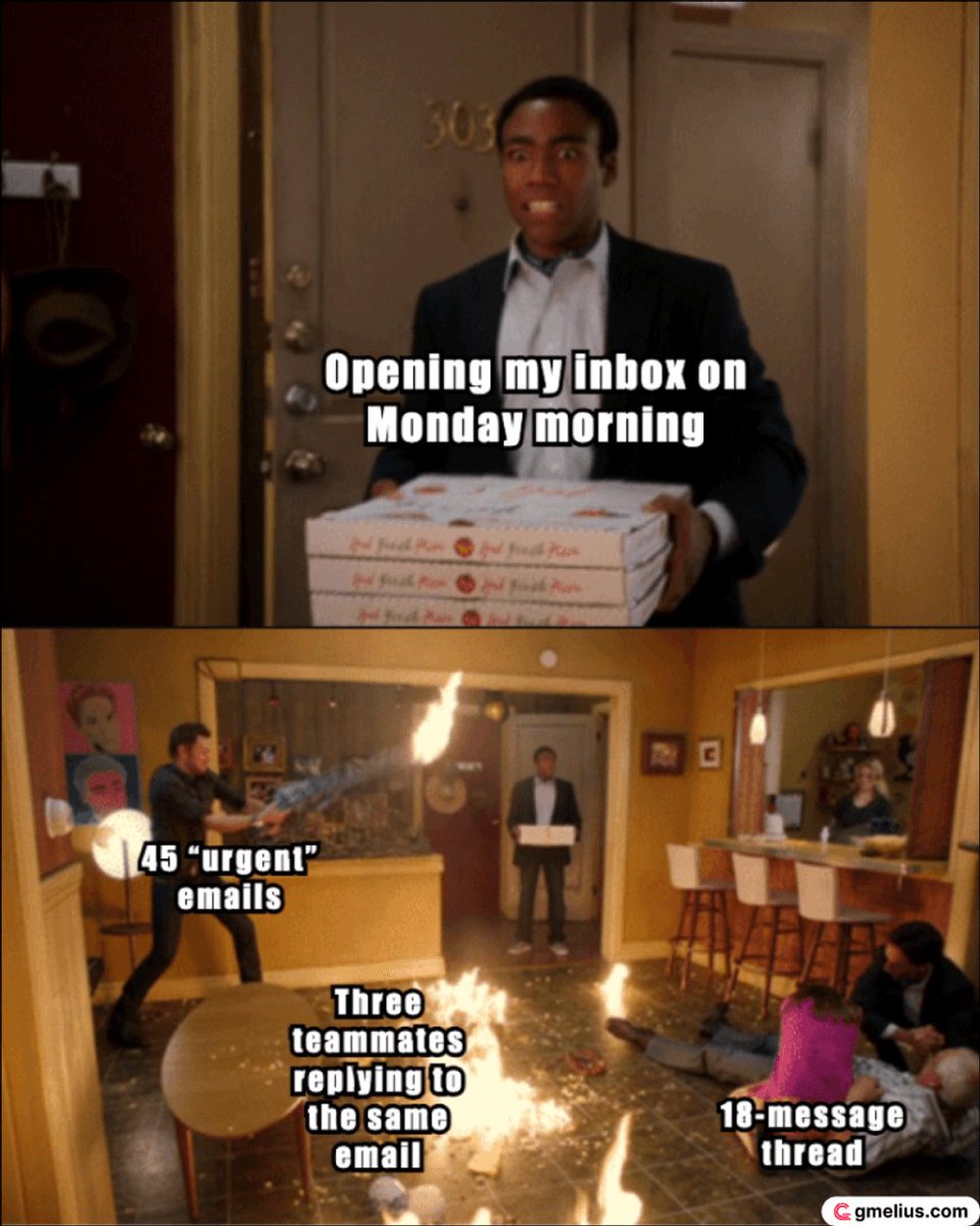 The weekend’s just starting, but my Monday inbox is already haunting me 🫠

Stay ahead with Gmelius and enjoy your weekend properly 😎
Manage, automate, and collaborate without leaving Gmail. 💡
Link in bio!

#Meme #FunMeme #FridayMeme #EmailManagement #SlowMonday #AI #Automation