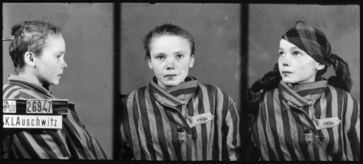 AuschwitzMuseum's tweet photo. 15 August 1928 | A Polish girl, Czesława Kwoka, was born in Wólka Złojecka

In #Auschwitz from 13 December 1942 (expelled during the ethnic cleansing of Zamość Region).
No. 26947
She was murdered with a phenol heart injection on 12 March 1943.

---
Listen to our podcast dedicated to the fate of 1,301 Polish people deported to Auschwitz within the ethnic cleansing program perpetrated by Nazi Germany in the Zamość Region in occupied Poland in 1942/3: https://t.co/YhqLfxb8BS