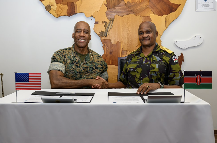 ADFmagazine's tweet photo. #AFRICOM and Kenya Defence Forces #KDF issue first-ever African Chiefs of Defense #ACHOD joint communiqué, setting course for continental security opportunities - https://t.co/bSCrvbveQH https://t.co/O9bgG9GKZQ