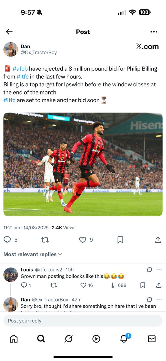 Kieron_Debenham's tweet photo. @Daniel_Rockell Reading the comments apparently it’s come from a shareholder. How true I don’t know, but would be a massive signing https://t.co/CHg6yNGago