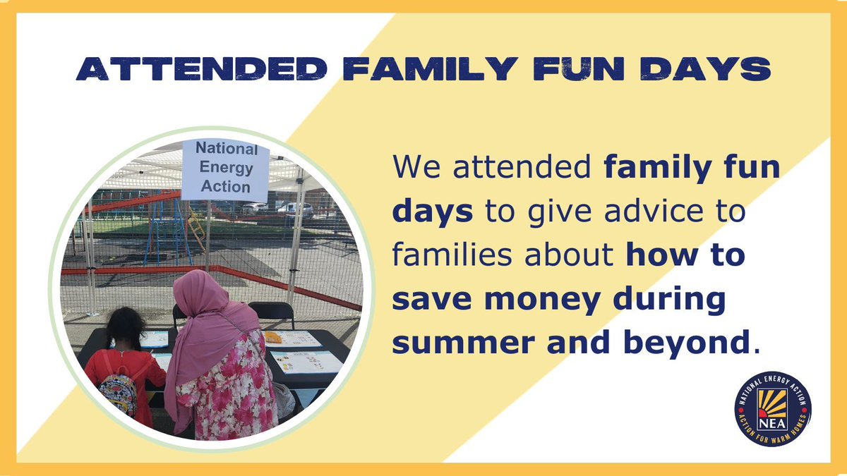 Three things we did this week 🚨
 
We conducted focus groups around energy and water usage, encouraged households to ensure their names are on bills to qualify for Warm Home Discount and met lots of families to give them energy advice and support.