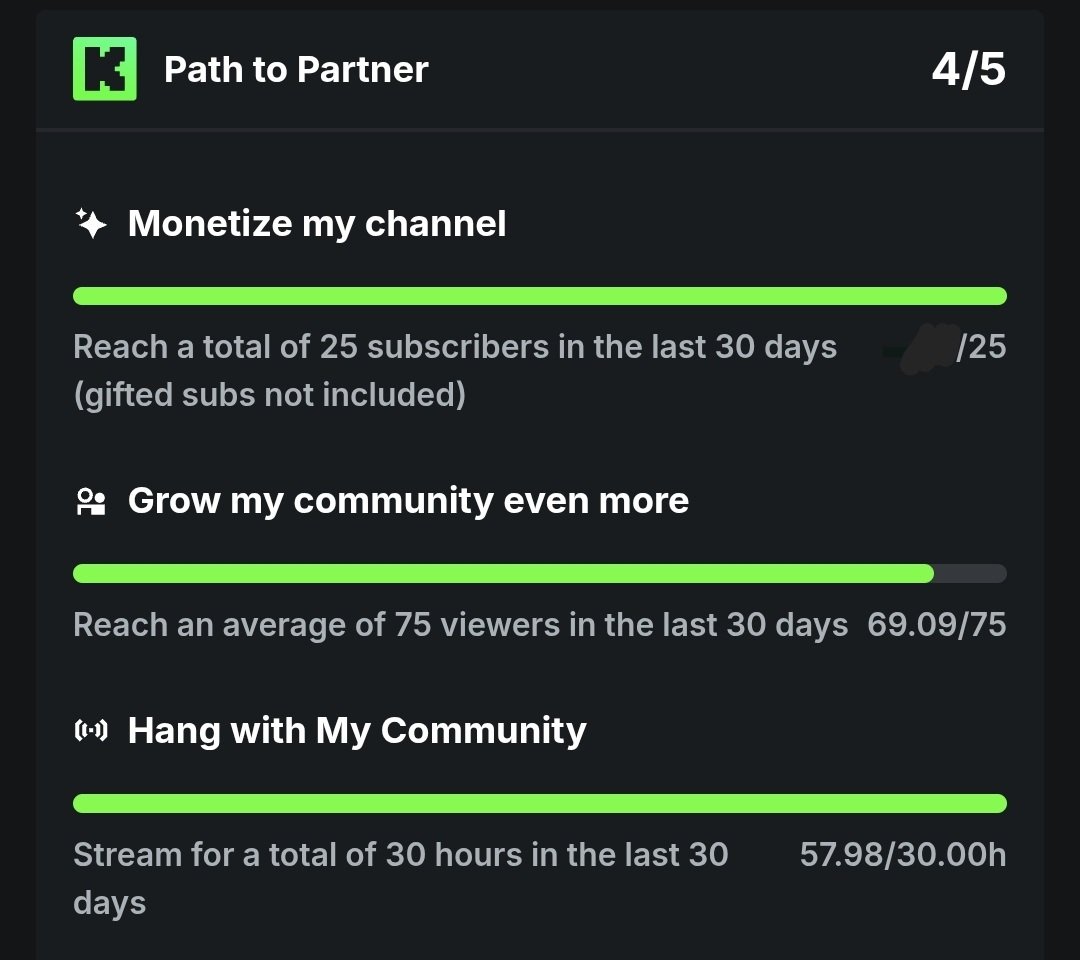 I am back from holiday, but the grind doesn't stop. I am so so close to partner! So today, I am grinding!!! I have to pack next week so realistically I only have today to do this 🥺
Let's fucking get it chat 🥳🥳🥳🥳