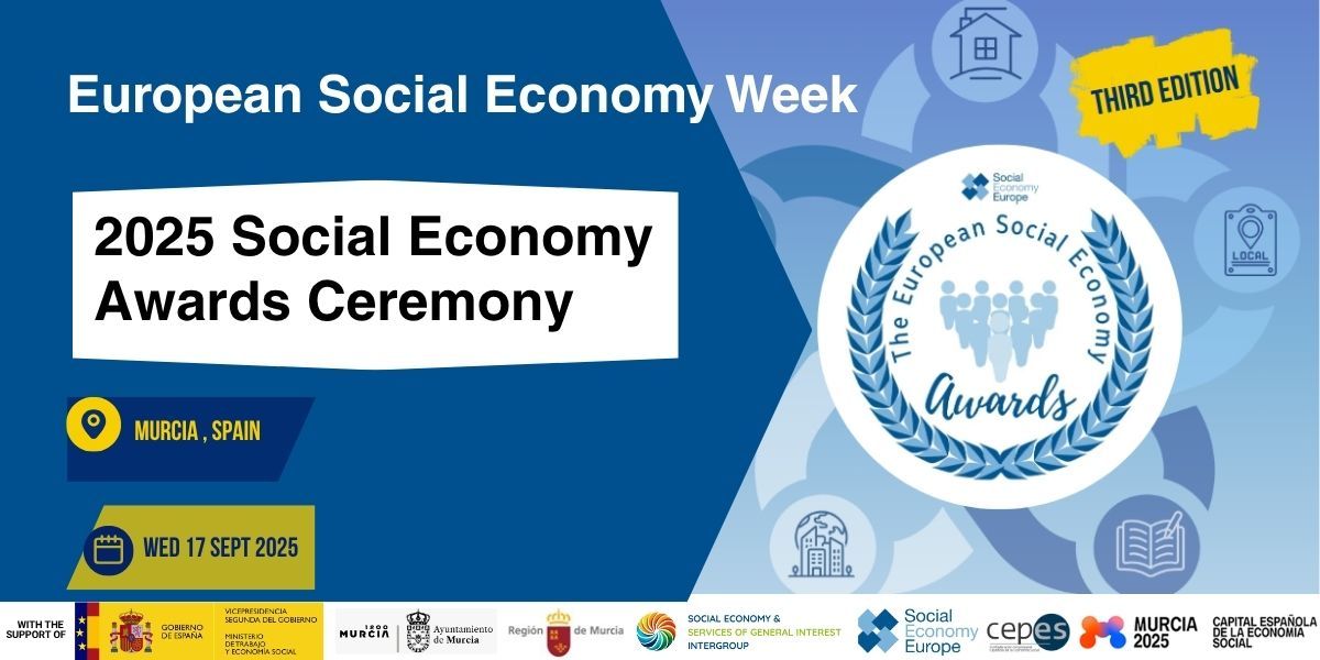 In just 1 month, actors from across Europe’s #SocialEconomy ecosystem will gather in Murcia for our SE summit. 

Join us Wed 18 Sept at our gala event where we will reveal the winners of the 3rd #SocialEconomyAwards

There's still time to register! socialeconomy.eu.org/social-economy…