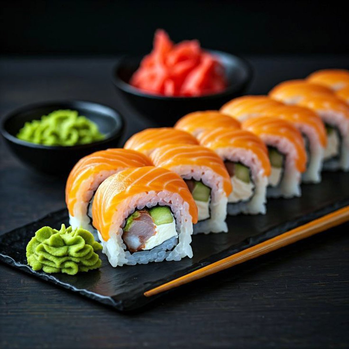 A delicate roll, a burst of fresh fish, a hint of wasabi in every bite.
<a href="/AlbaHotelMeru/">Alba Hotel Meru</a>, sushi is a ritual, grounded, balanced and delicious.

#EatWithIntention #SushiWednesday #AlbaExperience #AlbaHotelMeru