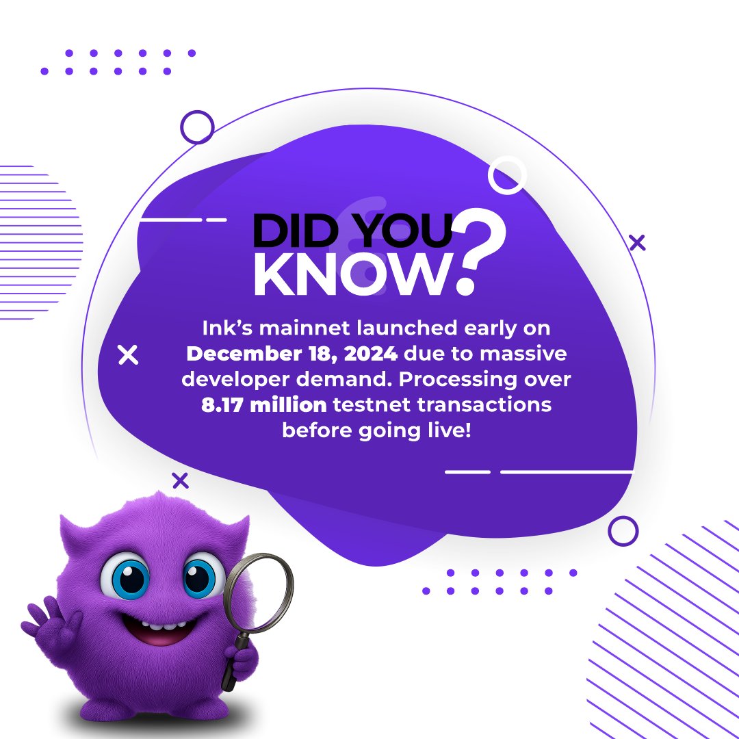 Did you know? <a href="/inkonchain/">ink</a> edition.
Day 2/30 💜

<a href="/ak47ink/">nightelf</a> <a href="/CruzAMolina/">Cruz Molina</a>
$INK #Blockchain #Mainnet #DeFi