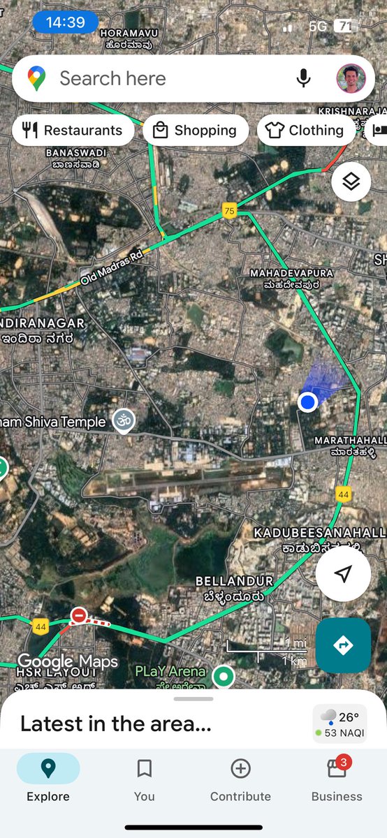psmishra's tweet photo. A rare sight, almost feels awkward. 

Entire ORR is green. Never seen before. https://t.co/Wci9HV1q0k