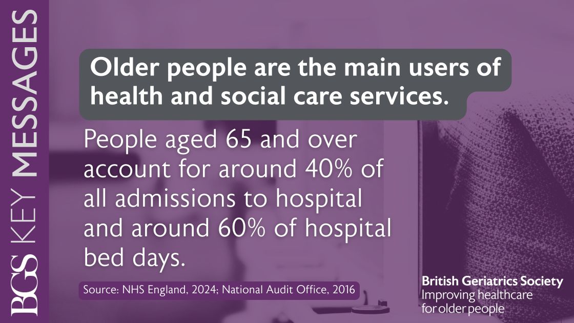 2 of 10 key BGS messages on older people's healthcare:

Older people are the main users of health and social care services. Despite this, care and support for older people is often disjointed and hard to navigate. buff.ly/By1N3ID