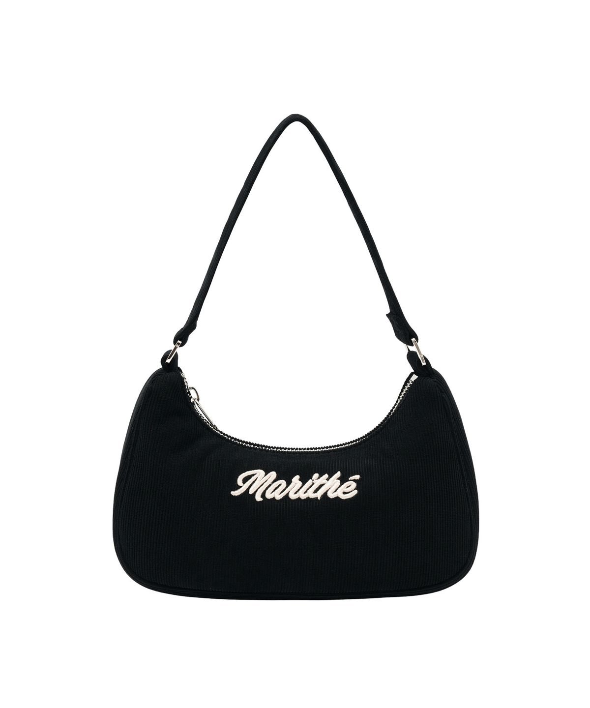 ☆Marithe + Francois Girbaud☆ CLASSIC LOGO HOBO BAG black M MARITHE FRANCOIS GIRBAUD CLASSIC LOGO HOBO BAG