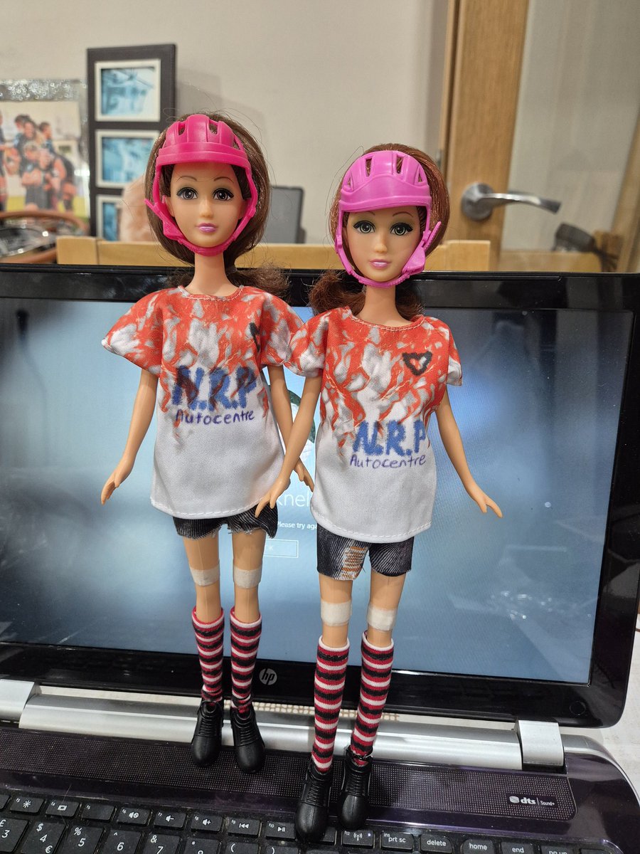 DonnaBricknell's tweet photo. @RedRosesRugby @Barbie This is great stuff 😍 Would be great if @Barbie would now bring out an actual rugby player doll, I had to make my own for our 2nd Row 'Scrum Cap' Barbie duo at our End of Season Awards this year 🤣

@SheppeyRugby https://t.co/sXhK3Ui7GL
