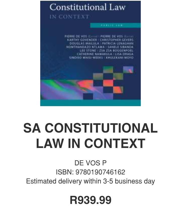 ItsGift1st's tweet image. Other than a Lenovo Laptop for Varsity I would say the most important was buying this exact book (CONSTITUTIONAL LAW) #VanSchaik #cashgiveaway #win
@vanschaik1