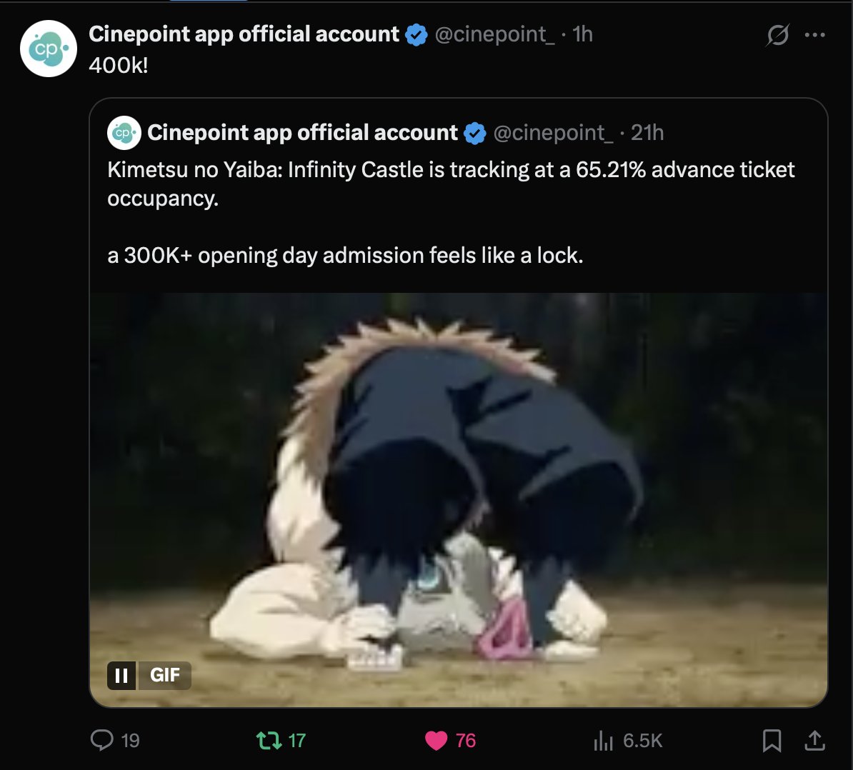 ch_qta's tweet photo. INDONESIA | MUGEN CASTLE REPORT
https://t.co/TVCAfAG45R
Looking at 400K Opening Day Admission
Current Top 5 Opening Days in 2025
#JWRebirth — 364,300
#FDBloodlines — 274,968
#CABraveNewWorld — 270,000
#JalanPulang — 211,639
#PabrikGula — 203,799 https://t.co/vFdYgsH4Ty