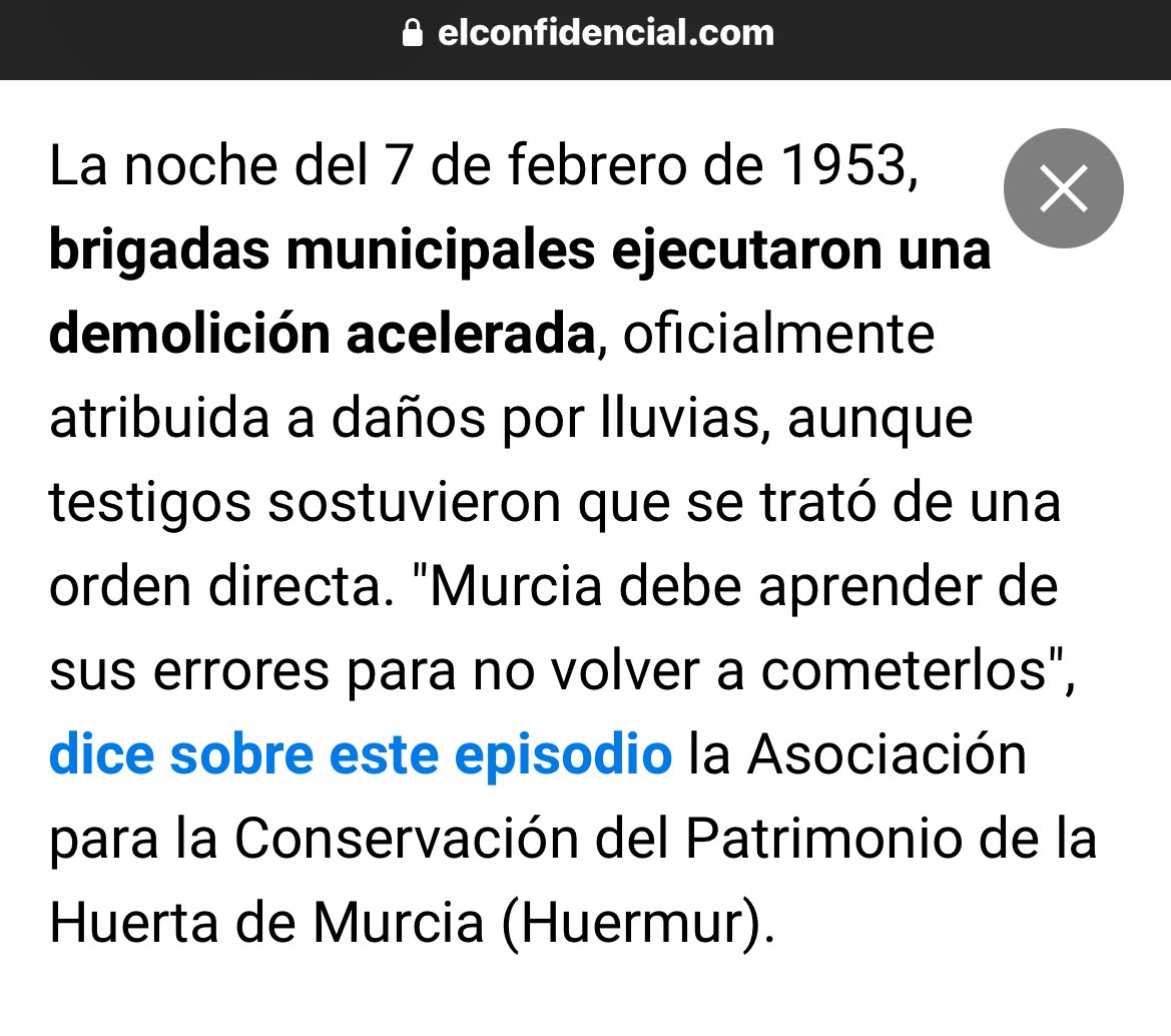 Reportaje en el diario <a href="/elconfidencial/">El Confidencial</a> 🗞️ sobre el patrimonio perdido en Murcia con la destrucción de los Baños Árabes de la calle Madre de Dios. ¿La sociedad ha aprendido algo en todos estos años? ¿Y los gobernantes? #PatrimurSOS 

elconfidencial.com/espana/2025-08…