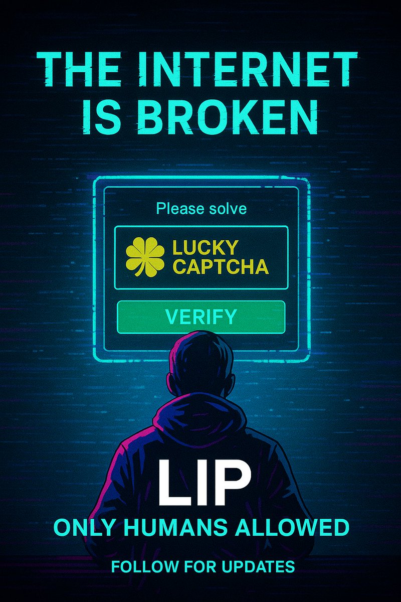 lip_protocol's tweet photo. Welcome to the future of the internet — where only real humans rule.

The internet is drowning in bots 🤖 — spamming, stealing data, and pretending to be people.
Living Internet Protocol (LIP) is here to make the internet human again — no selling your identity. https://t.co/tJY88ZMPWH