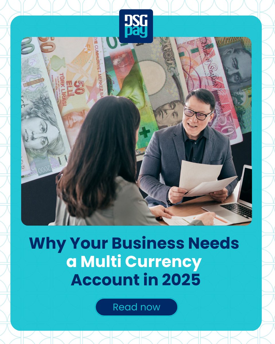 DSGPay's tweet photo. 💱 Going global?
A multi-currency account lets you receive, hold &amp; send in multiple currencies, cut FX fees, and keep cash flow smooth. Our 2025 guide shows you how.
📖 https://t.co/iglV0EgnwR
📱 https://t.co/eIyFYli4R5

#DSGPay #MultiCurrency #GlobalPayments https://t.co/rAKQtBLfQJ