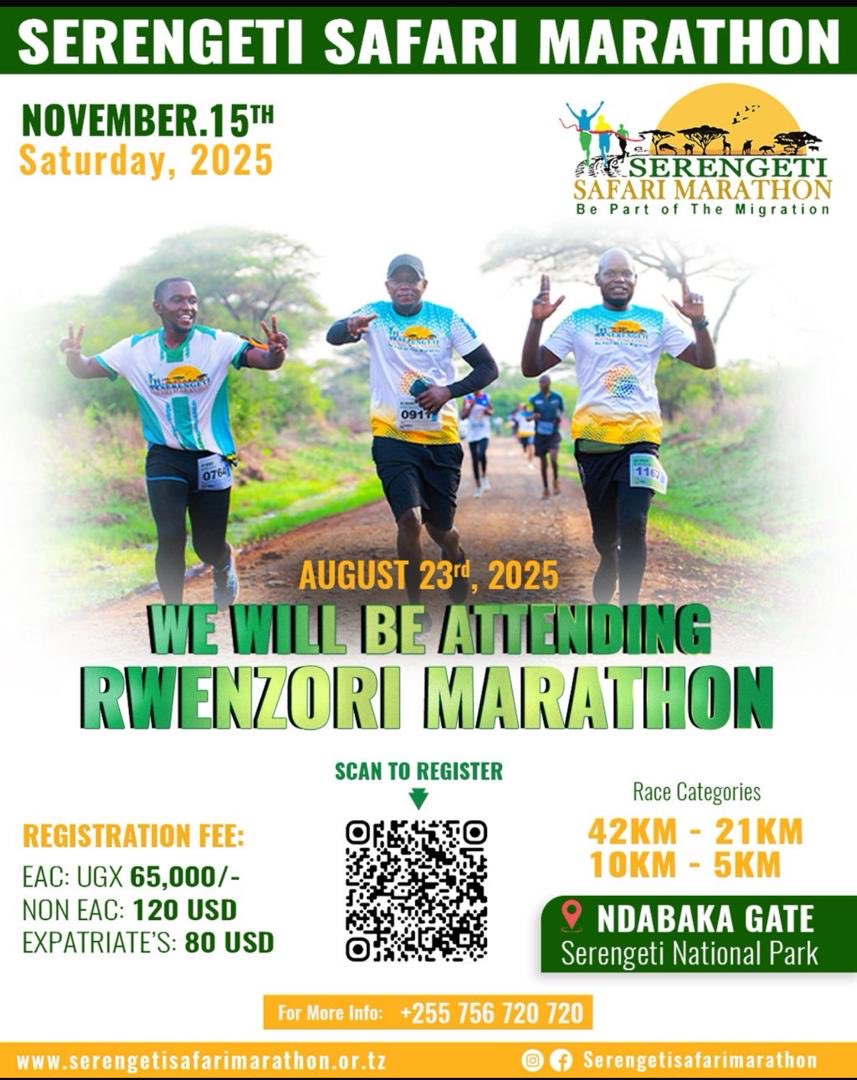 wekesa_amos's tweet photo. Seregenti safari marathon with be at ⁦@RwenzoriMarathn⁩ and 2025 in kasese https://t.co/TiVVt2kUN8