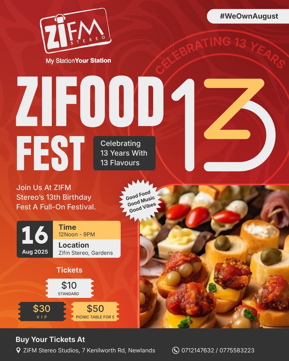 To my beloved <a href="/ZiFMStereo/">ZiFM Stereo</a> HAPPY BIRTHDAY ❤️❤️❤️❤️❤️
Varikuuya mangwana ku #ZiFoodFest SEE YOU THEN 💋