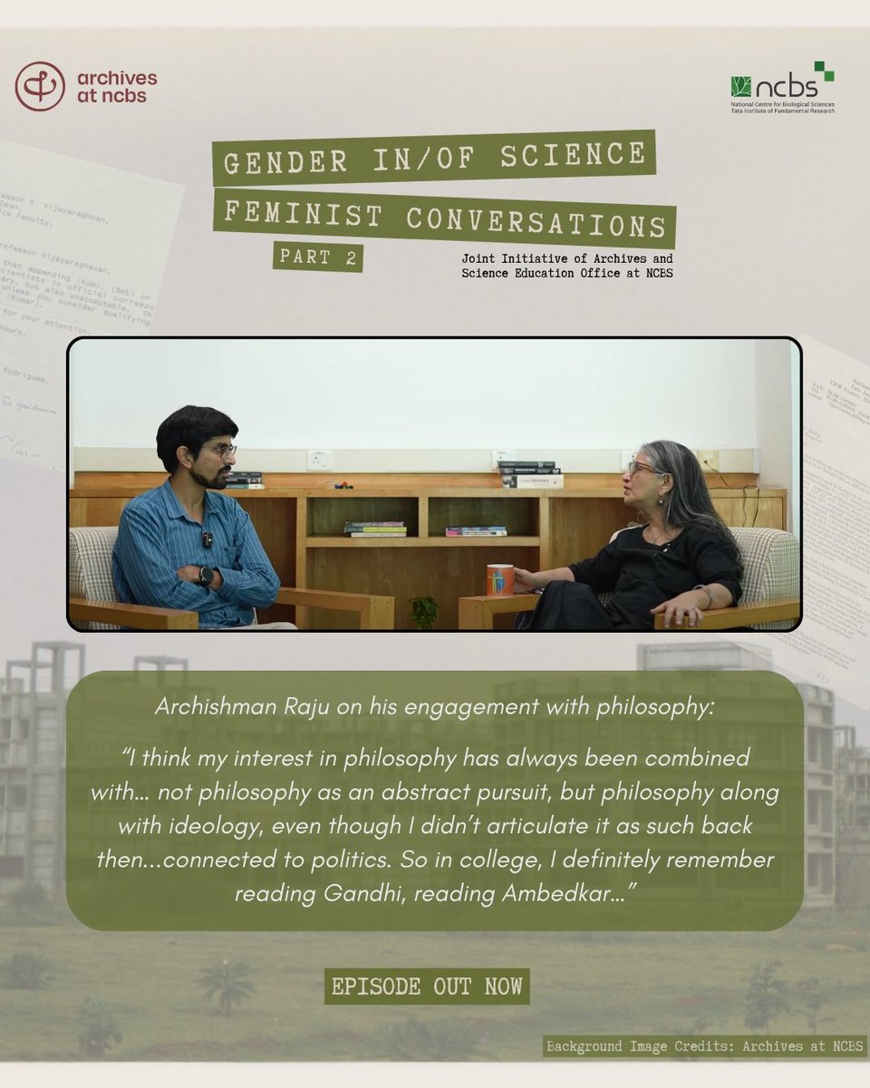 National Centre for Biological Sciences (@ncbs_bangalore) on Twitter photo #Podcast
🎙️ As our second episode drops today, here’s a moment from the very first conversation of the series.
Watch EP 01 here: lnkd.in/gFBqayiv
▶️ The next one will be uploaded today — stay tuned!
<a href="/Archives_NCBS/">Archives at NCBS</a> <a href="/NCBS_Bangalore/">National Centre for Biological Sciences</a> #Podcast
🎙️ As our second episode drops today, here’s a moment from the very first conversation of the series.
Watch EP 01 here: lnkd.in/gFBqayiv
▶️ The next one will be uploaded today — stay tuned!
<a href="/Archives_NCBS/">Archives at NCBS</a> <a href="/NCBS_Bangalore/">National Centre for Biological Sciences</a>