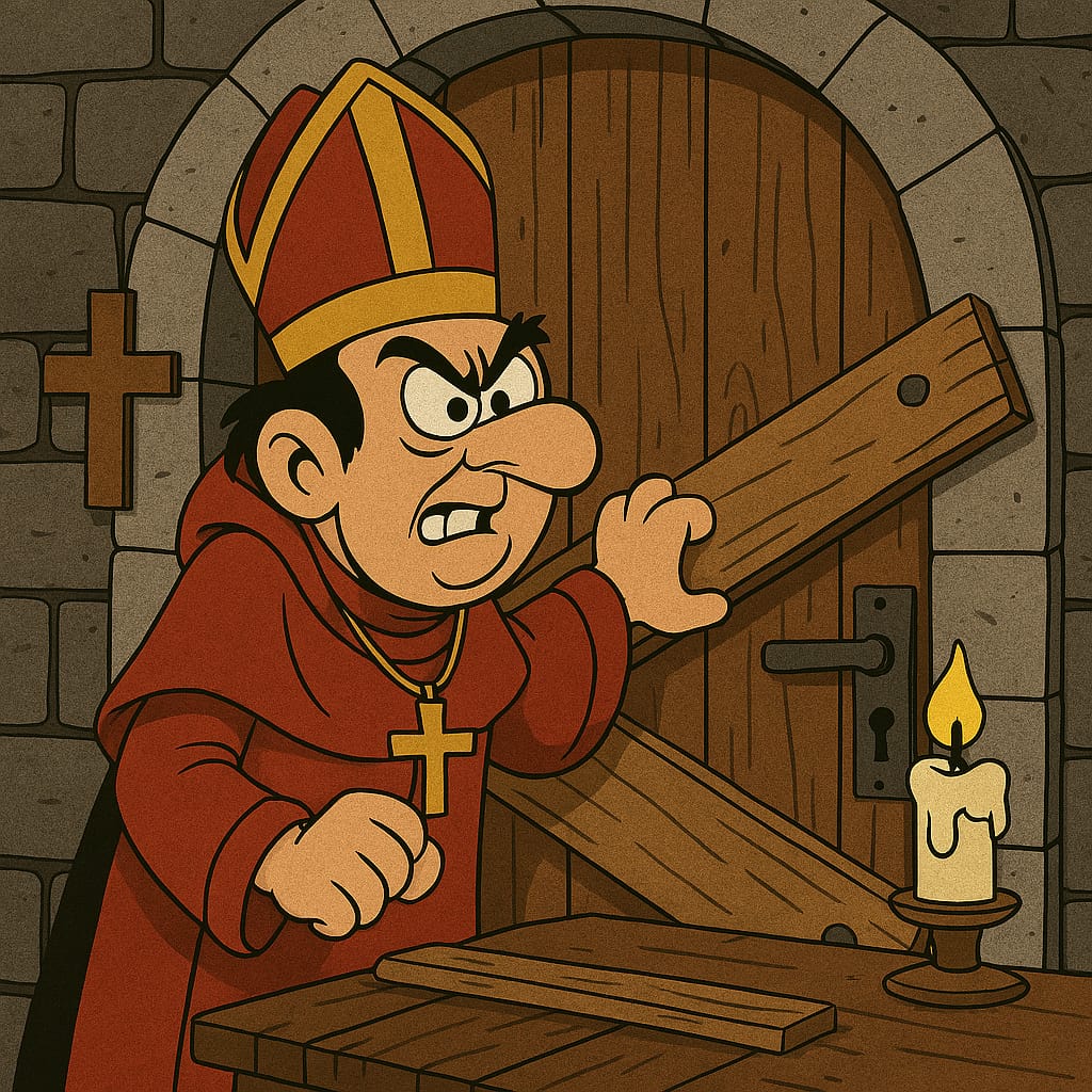 Prise d'otage de Lautrec, 72e jour.
Le forcené, Mgr de Gargamel, est toujours retranché dans son orgueil. L'otage, le peuple de Dieu, donne des signes de courage incroyables.
Les négociateurs de <a href="/Eglisecatho/">Église catholique en France</a> qui avaient entamé un "dialogue constructif" sont ressortis vivants.