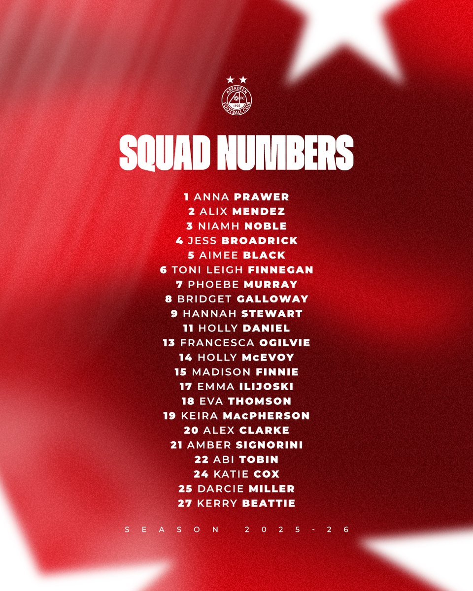 AberdeenWomen's tweet photo. Locked in for 25/26 🔒 https://t.co/MrzS5ZLONK