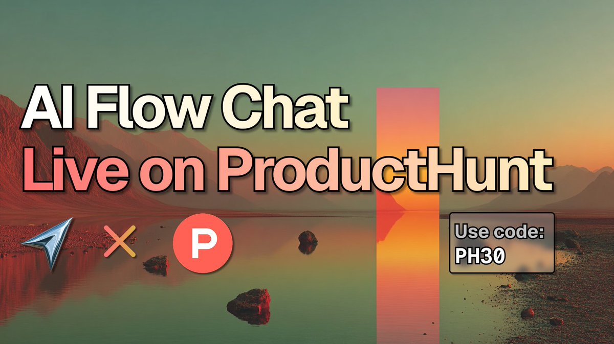 AIFlowChat's tweet photo. We are LIVE!

Find a discount code in the link below 👇 https://t.co/t1ipdZ1n1B