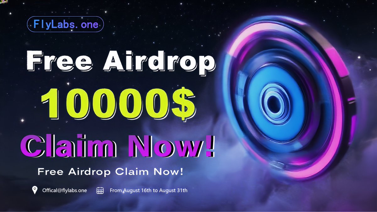 FlyLabs_one's tweet image. 🎉 United Protocol Airdrop is LIVE!  

Claim your share of $10,000 in tokens with just one comment! 
📌Simply comment your EVM wallet address under the tweet to participate! 
🗓️ Event Date: Aug 16 – Aug 31
🎁Total Rewards: $10,000 worth of tokens 
✅ Steps to join:
1️⃣ Follow…