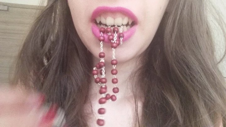 LadyTrixie3's tweet photo. Just sold a #clip - a rosary in my mouth https://t.co/fMkM6MCYCb https://t.co/Uc7uhXsdeU