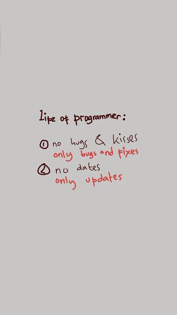 Tufee's tweet image. Life of a programmer:  
No hugs, just bug fixes 🐞🔧  
No dates, only updates 💻📲  
Code is love, code is life 😅

#ProgrammerLife #DebuggingMode #CodeAndCoffee ☕👨‍💻💡