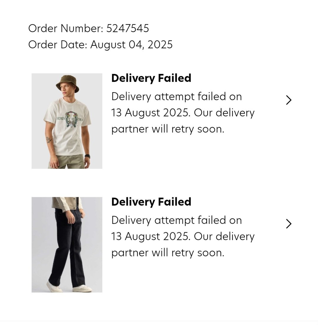 itsidhu___'s tweet photo. @snitchofficial @BluedartCares
Mera order #5247545 (4 Aug) abhi tak deliver nahi hua. 11 din se bas “next date” ka msg mil raha hai, na Snitch support help kar raha h na Bluedart. Ye service acceptable nahi hai — please resolve immediately. https://t.co/Phl0gMlVPP