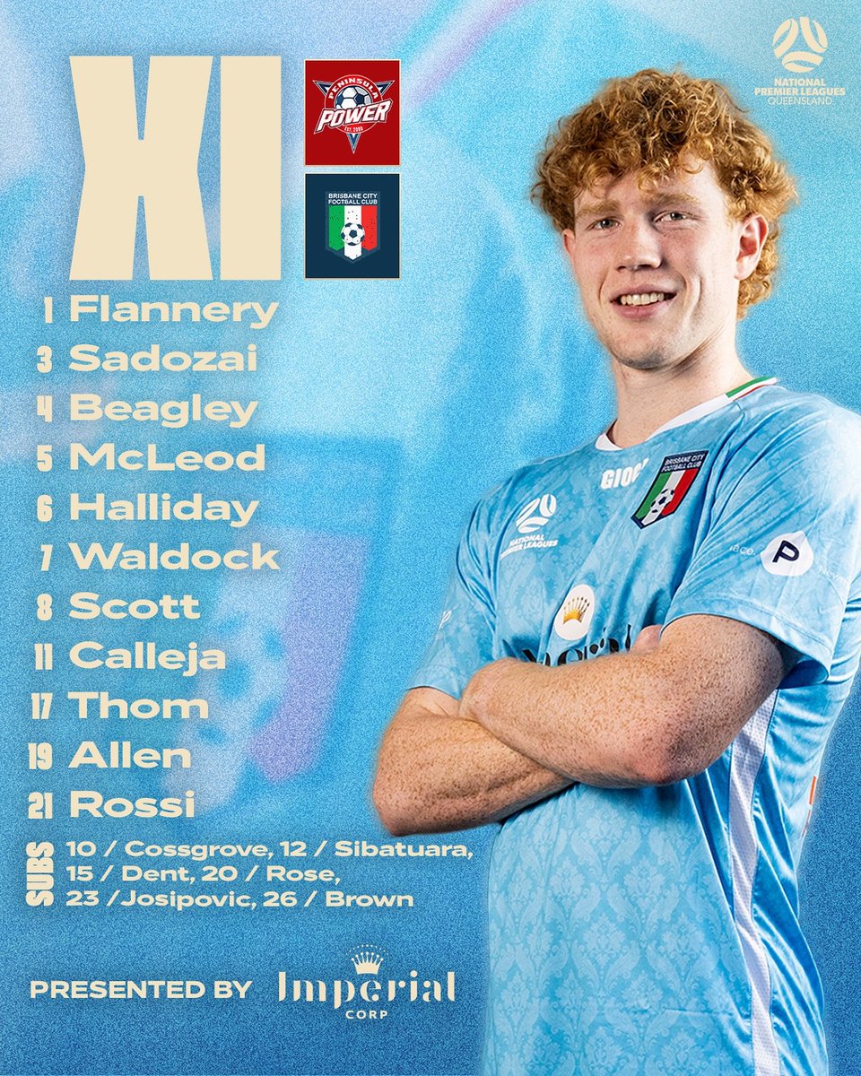 Brisbane City have changed their entire starting 11 for tonight's #NPLQLD clash with Peninsula Power. The only starter from Tuesday's win against Olympic Kingsway to even be retained on the bench is Corey Brown. #AustraliaCup QF opponent Avondale don't play until Sunday.