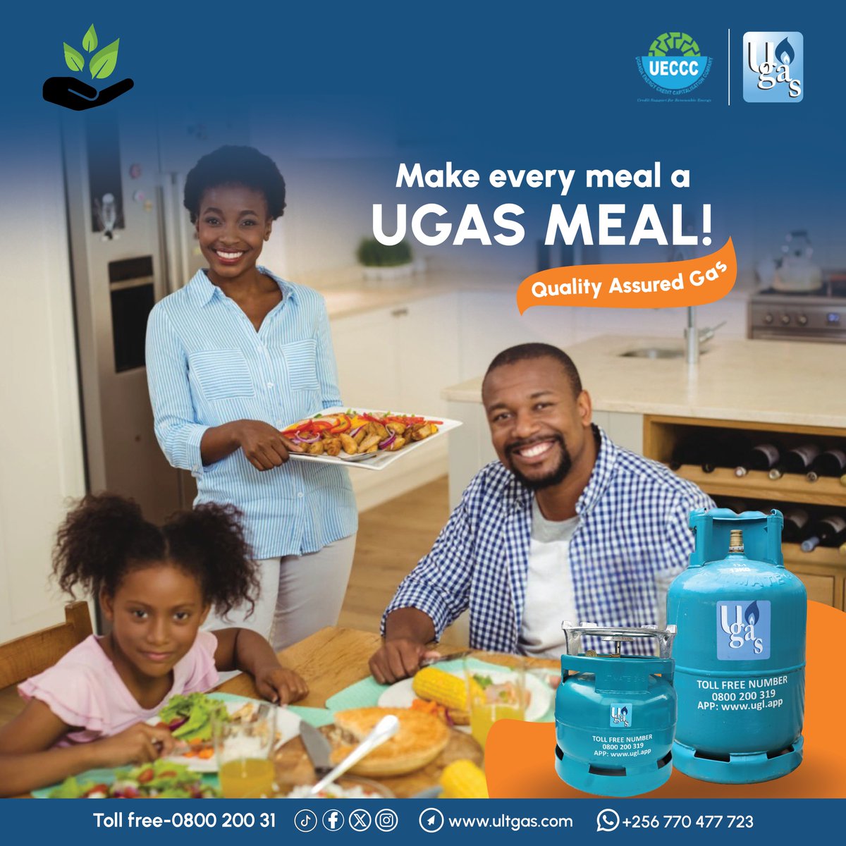 Nothing beats the joy of sharing a delicious meal with the ones you love. With UGAS Cooking Gas, every meal is safe, fast, and full of flavor. ❤️🔥 #UCEL#UGAS #UGASCookingGas #CookWithLove #FamilyMeals #SafeCooking #CleanEnergy