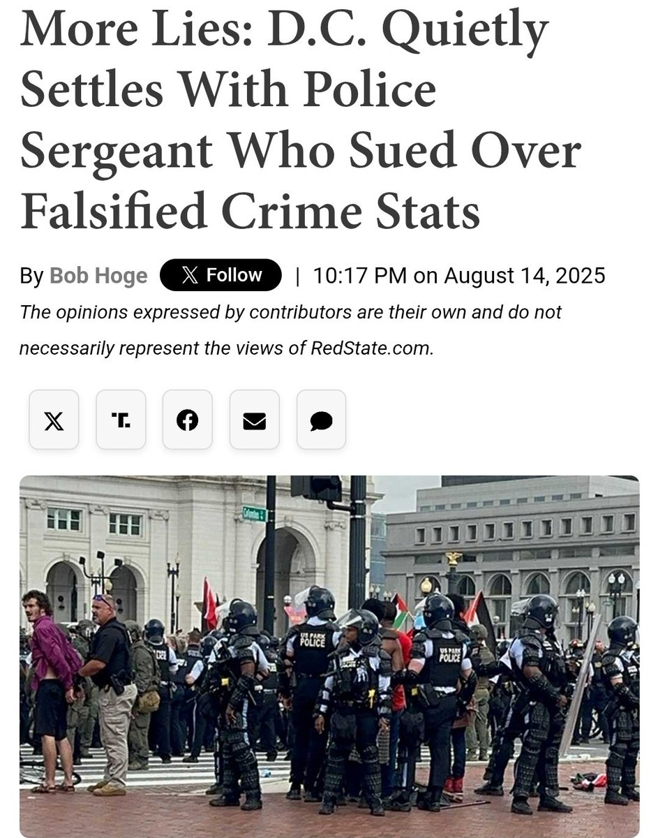 The District of Columbia has quietly settled a lawsuit from a sergeant who accused Metropolitan Police Department leaders of misclassifying offenses to deflate the district's crime statistics.
(Article below)