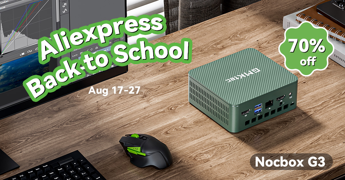gmktecdotcom's tweet image. Study by day, game by night 🎮
G3 Mini PC: small size, big power! ⚡
✅ Fast CPU + SSD
✅ Dual displays for work &amp;amp; play
Students &amp;amp; gamers, this is your setup 💻🕹️
70% OFF on AliExpress!
🔗 aliexpress.com/item/100500827…
#MiniPC #GamingSetup #StudentDeals #GMKtecG3
