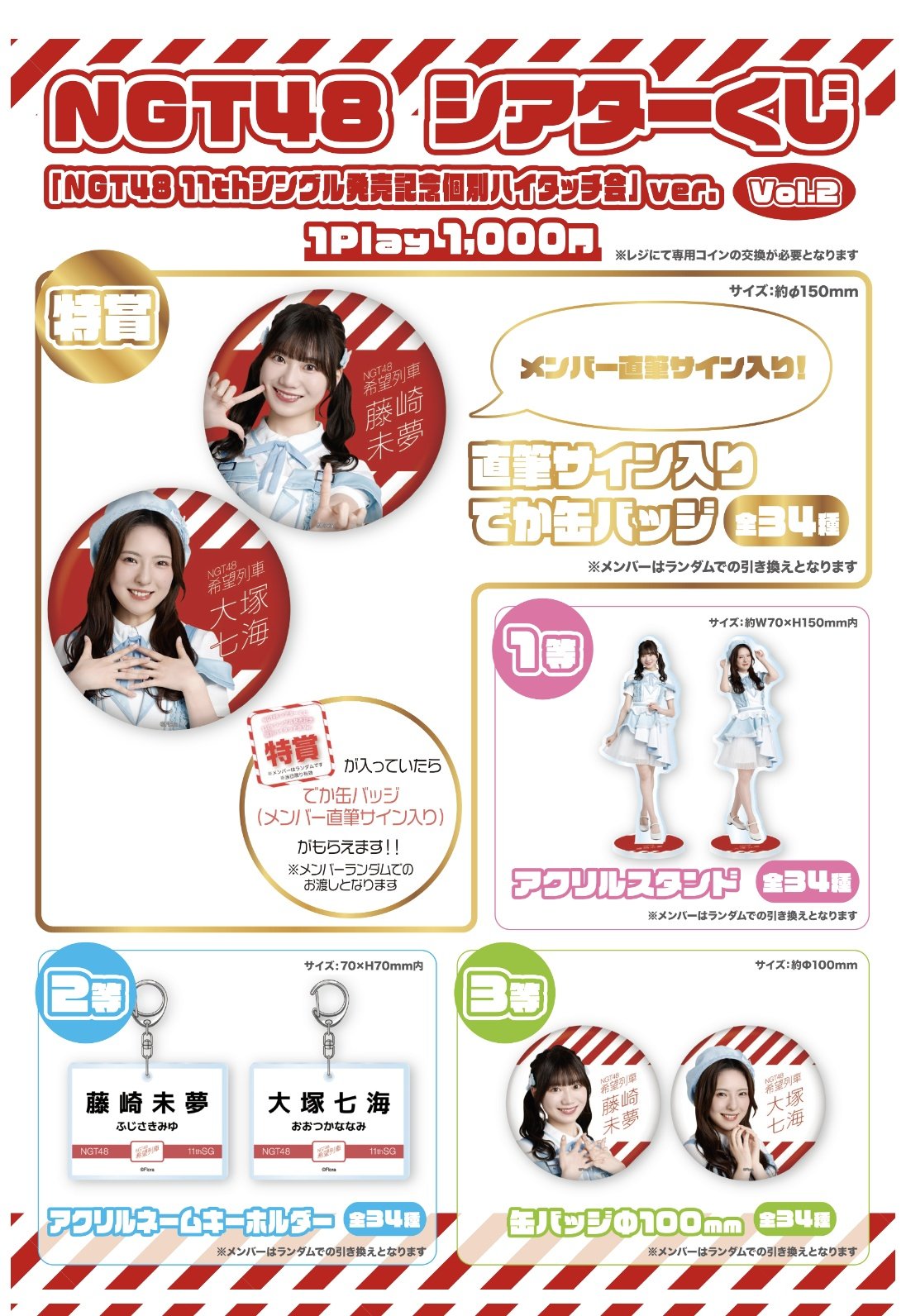 NGT48 シアターくじ　 希望列車ver2期生　大塚七海セット ミスター on X: 