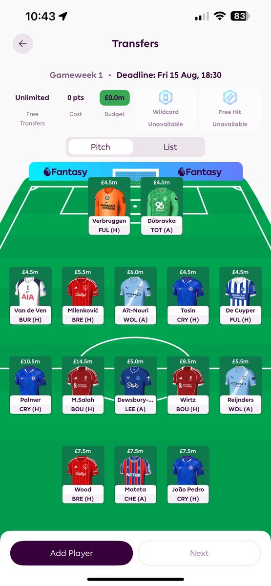 lexiiforrest's tweet photo. @FPL__Raptor BB1 team 👀 https://t.co/FKglMSdzgQ