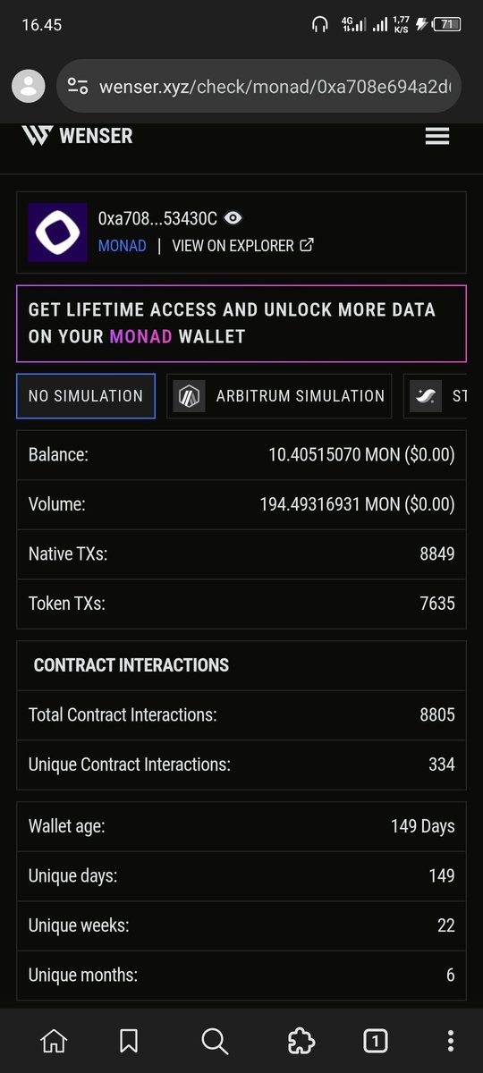 ImamImamImam93's tweet photo. Check Simulation allocation before mainnet of @monad 🤭😁
#monadtestnet
#wenser
#AirdropCrypto https://t.co/CS8A5qD8oU