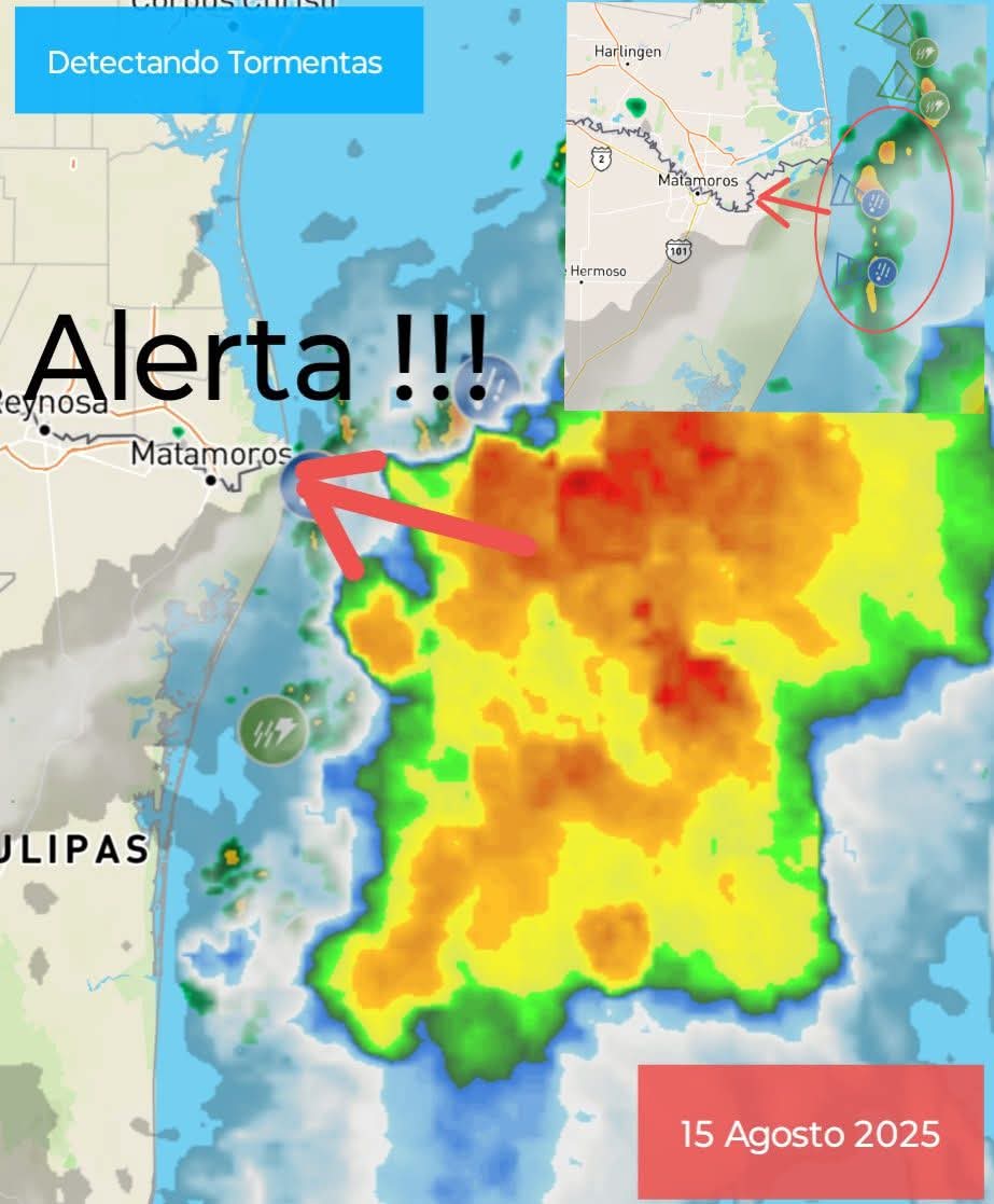 cabellojesus09's tweet photo. En estos momentos ya por pocos minutos #Matamoros #MatamorosTamaulipas sufrirá #tormentas y #Lluvias de MUY Fuertes a Severas #inundaciones #viento Fuerte #granizo #descargaselectricas #ventarrones 
Dos días de lluvia 15 y 16 Agosto 2025
@PabloGCadena @CoahuilayTexas @wp1957 https://t.co/PwMp44fBOK