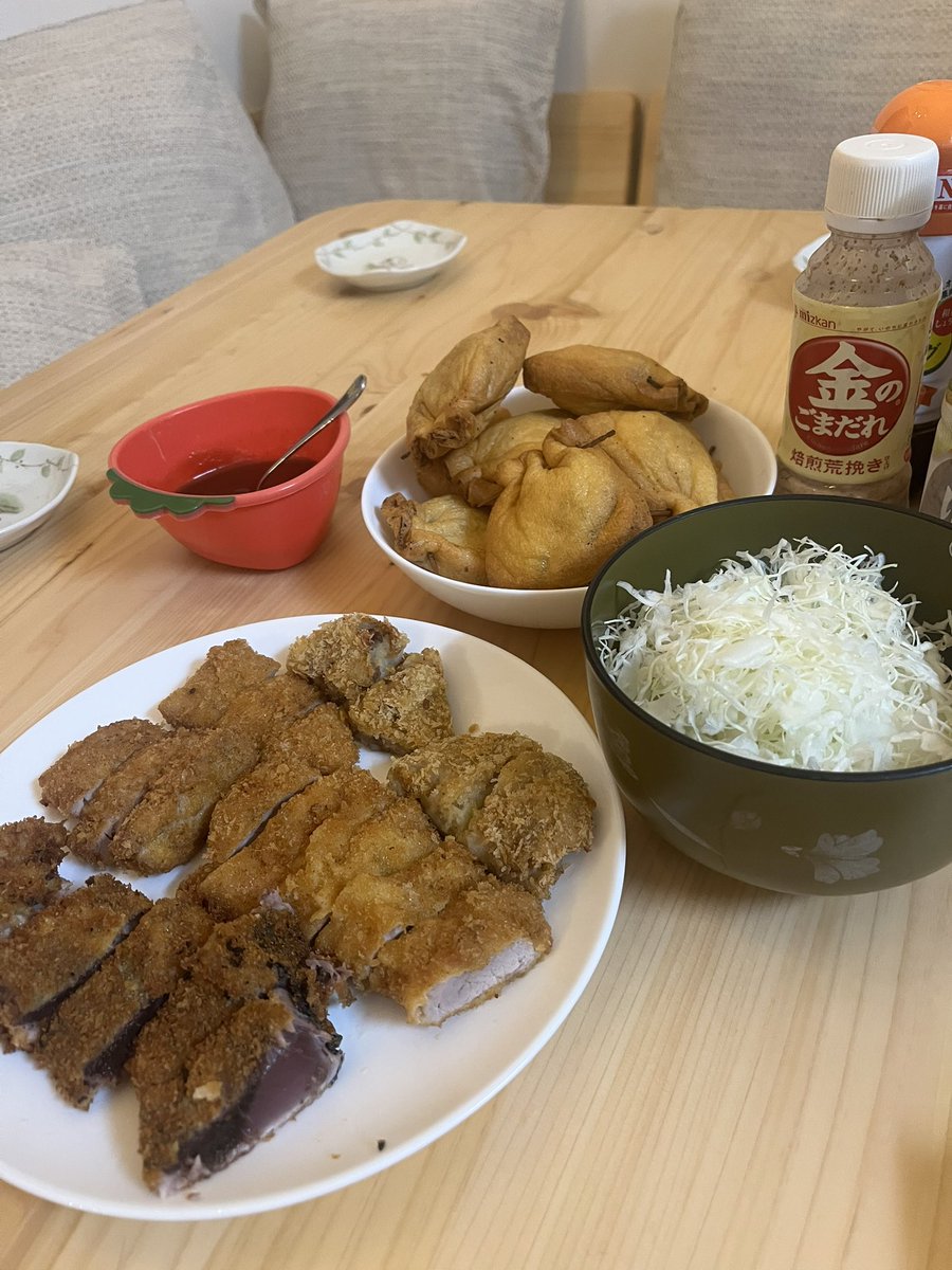 久々の創作料理🍳
カツオのたたきのたたき
巾着の中はコロッケ的なやつ
