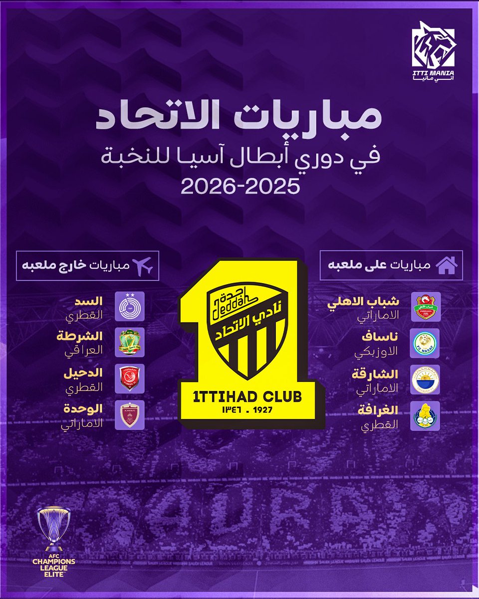 🚨🚨🚨 عاجل - رسميًا 🚨🚨🚨

جــدول مـباريات #الاتحاد فـي دوري أبطال آسيا النخبة🟡⚫️

• ضع لايك لتعود له لاحقا 👍